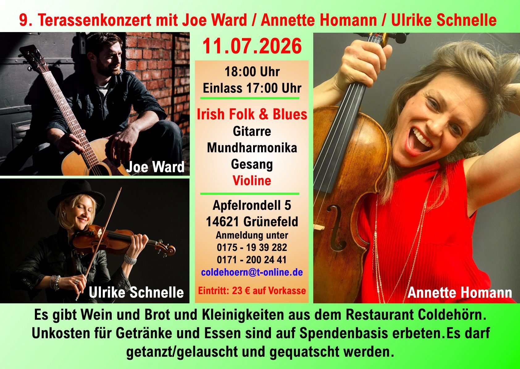 Terrassenkonzert in Grünefeld mit HomeWard